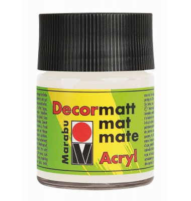 Acrylfarbe Decormatt 14010 005 070, weiß, 50ml