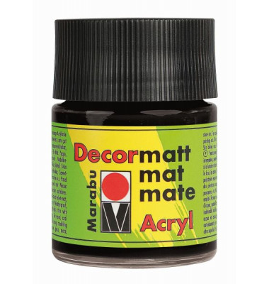 Acrylfarbe Decormatt 14010 005 073, schwarz, 50ml