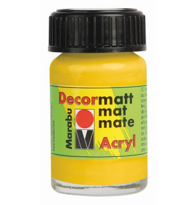 Acrylfarbe Decormatt 14010 039 021, mittelgelb, 15ml Acrylfarbe Decormatt 14010 039 021, mittelgelb, 15ml