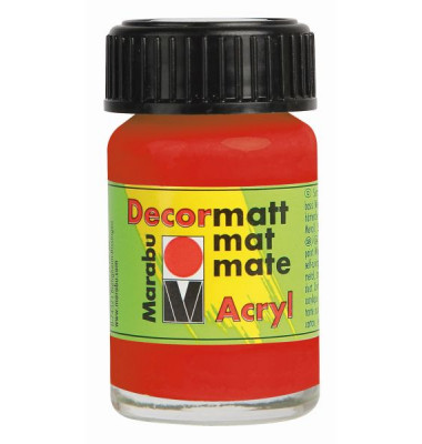 Acrylfarbe Decormatt 14010 039 030, zinnoberrot, 15ml
