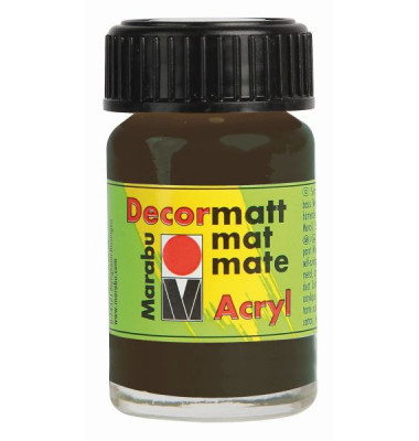 Acrylfarbe Decormatt 14010 039 045, dunkelbraun, 15ml