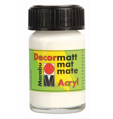 Acrylfarbe Decormatt 14010 039 070, weiß, 15ml Acrylfarbe Decormatt 14010 039 070, weiß, 15ml