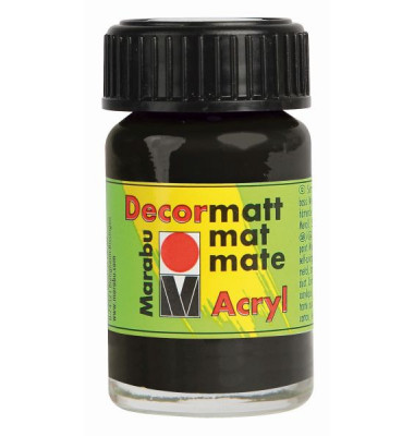 Acrylfarbe Decormatt 14010 039 073, schwarz, 15ml Acrylfarbe Decormatt 14010 039 073, schwarz, 15ml