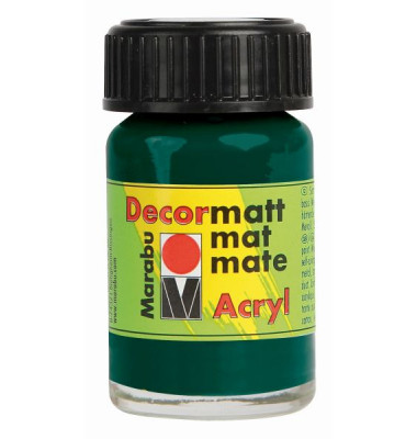 Acrylfarbe Decormatt 14010 039 075, tannengr&uuml;n, 15ml