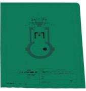 Sichthüllen 233705, A4, grün, transluzent genarbt, oben & rechts offen, 