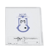 Sichthüllen Standard 233719, A4, transluzent genarbt, oben & rechts offen, 