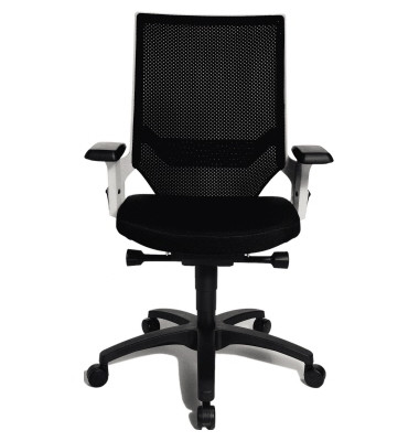 Bürostuhl Autosyncron-1, schwarz/weiß, mit Armlehnen, bis 110kg Bürostuhl Autosyncron-1, schwarz/weiß, mit Armlehnen, bis 110kg
