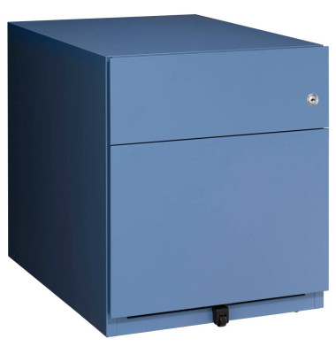 Rollcontainer NWA59M7SF605 Note, blau, 2 Schubladen, Metall, abschlie&szlig;bar