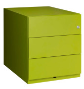 Rollcontainer Note NWA59M7SSS604 Metall grün, 3 normale Schubladen, abschließbar