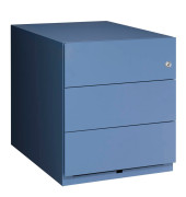 Rollcontainer Note NWA59M7SSS605 Metall blau, 3 normale Schubladen, abschließbar