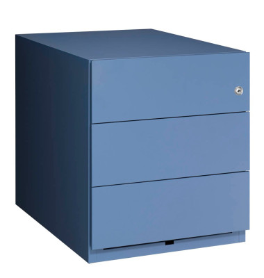 Rollcontainer Note NWA59M7SSS605 Metall blau, 3 normale Schubladen, abschließbar