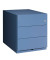 Rollcontainer Note NWA59M7SSS605 Metall blau, 3 normale Schubladen, abschließbar