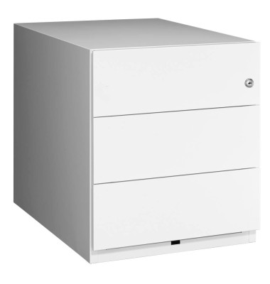 Rollcontainer Note NWA59M7SSS696 Metall weiß, 3 normale Schubladen, abschließbar