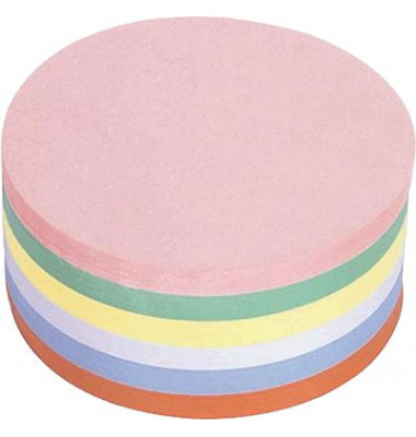 Moderationskarten 112501810, Ø 19cm, Kreis, 120g, farbig sortiert 