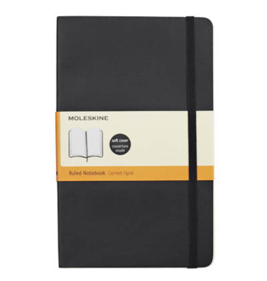 Notizbuch 707162, Classic Collection flexibler Einband, schwarz, A5, liniert, 70g, 96 Blatt / 192 Seiten