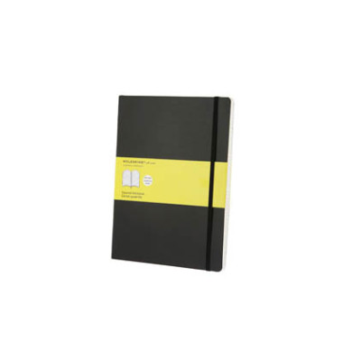 Notizbuch 707247, Classic Collection flexibler Einband, schwarz, A4, kariert, 70g, 96 Blatt / 192 Seiten
