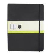 Notizbuch 707261, Classic Collection flexibler Einband, schwarz, A4, blanko, 70g, 96 Blatt / 192 Seiten
