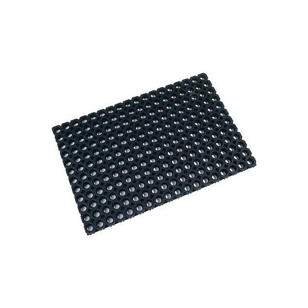 Doortex Ringgummimatte | Schmutzfangmatte "octomat" | 100 x 150 cm | aus 100 % Gummi | schwarz | rechteckig | für den Außenbereich