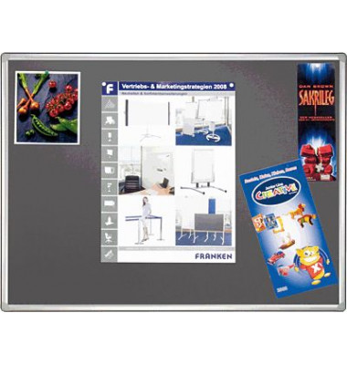 Pinnwand f&uuml;r Wand/Schienensystem PRO, PT830512, 180x120cm (BxH), Filz, Aluminiumrahmen