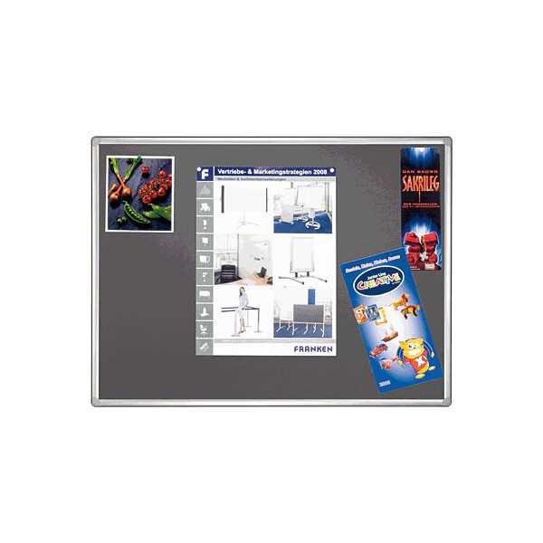 4016946206419 - Pinnwand für Wand Schienensystem PRO PT830512 180x120cm Filz Aluminiumrahmen 4016946206419 Franken