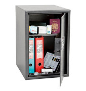 Tresor SS0805E Vela Home & Office 88 l 21kg grau mit Elektronikschloss Metall