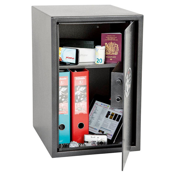 5032548000827 - Tresor SS0805E Vela 88 l 21kg grau mit Elektronikschloss Metall 5032548000827 Phoenix Safe