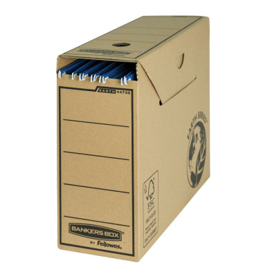 H&auml;ngeregister-Box Earth Series 4473501, A4, braun, innen 117x265x322mm, Karton