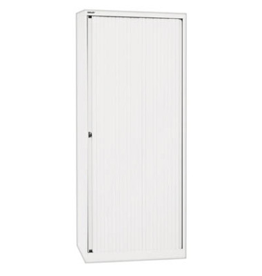 Aktenschrank EuroTambours™ PLUS ET408194SPWW696, Kunststoff/Stahl abschließbar, 5 OH, 80 x 198 x 43 cm, weiß