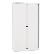 Aktenschrank EuroTambours™ PLUS ET410194SPWW696, Kunststoff/Stahl abschließbar, 5 OH, 100 x 198 x 43 cm, weiß