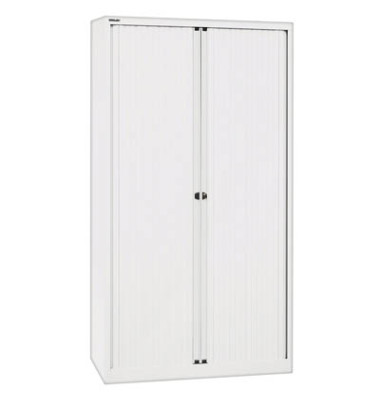 Aktenschrank EuroTambours™ PLUS ET410194SPWW696, Kunststoff/Stahl abschließbar, 5 OH, 100 x 198 x 43 cm, weiß