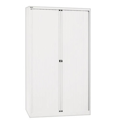 Aktenschrank EuroTambours™ PLUS ET412194SPWW696, Kunststoff/Stahl abschließbar, 5 OH, 120 x 198 x 43 cm, weiß