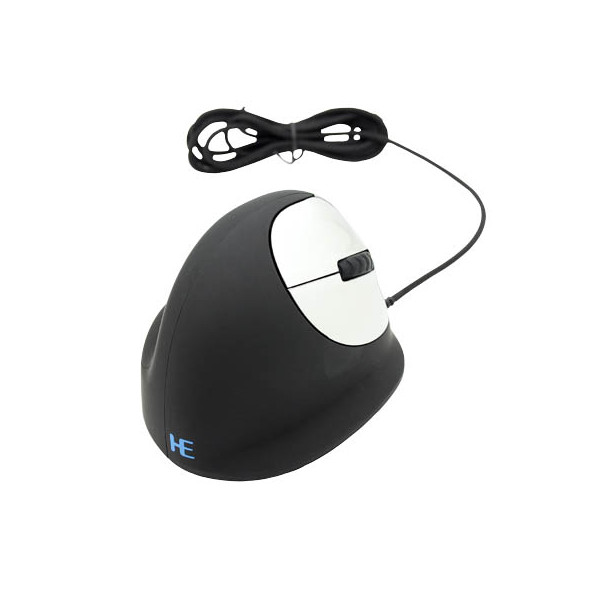 6956993300013 - R-Go Tools Kabelgebundene Vertical Ergonomische Optische Maus HE (165-195mm) Für Rechtshänder 16 USB-A Kabel Schwarz Silber