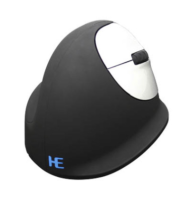 Vertikalmaus Ergo Vertical Mouse rechts RGOHEWL, 5 Tasten, kabellos, USB-Funk, Rechtsh., ergonomisch, optisch, schwarz, grau