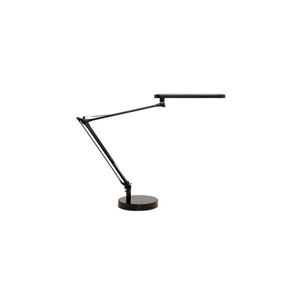 3595560005796 - Genérica - Lampara de escritorio unilux mambo led 56w doble brazo articulado abs y aluminio negro base 19 cm diametro