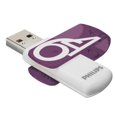 USB-Stick Vivid FM64FD05B, violett/wei&szlig;, USB 2.0, 64 GB