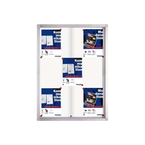 4016946223621 - Schaukasten PRO SK6109 9xA4 silber weiß magnetisch 4016946223621 Franken