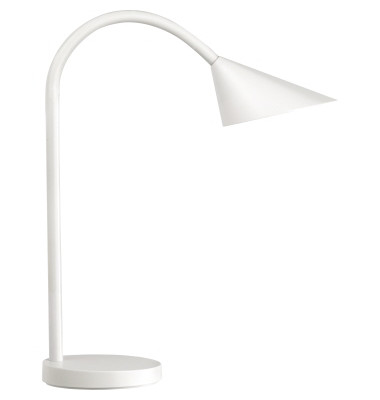 LED-Schreibtischlampe SOL, weiß, mit Standfuß
