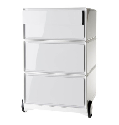 Rollcontainer easyBox EBGHPH.13 Kunststoff weiß, 4 normale Schubladen