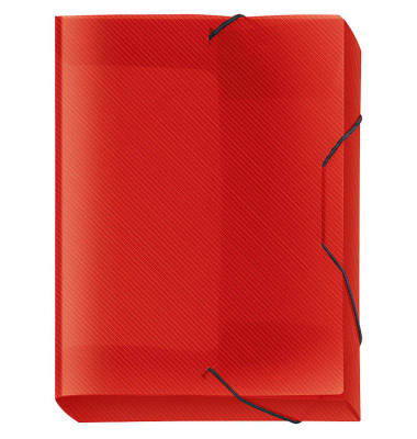 Heftbox Crystal 4443220, A4 rot, 2,5cm Füllhöhe, Polypropylen
