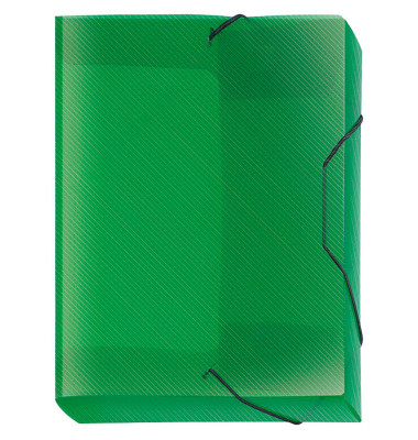 Heftbox Crystal 4443240, A4 grün, 2,5cm Füllhöhe, Polypropylen (PP)