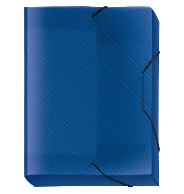 Heftbox Crystal 4443250, A4 blau, 2,5cm Füllhöhe, Polypropylen (PP)