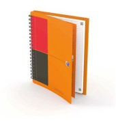 Collegeblock 400080789 Meetingbook Connect, liniert / liniert Rand beidseitig , B5, 80g, orange, 80 Blatt