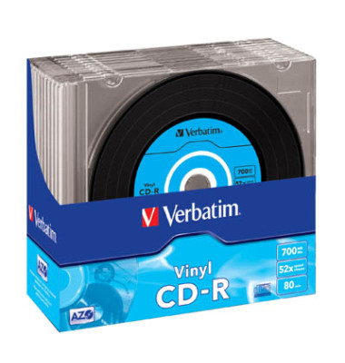 CD-Rohlinge Vinyl 43426 CD-R, 700 MB / 80min, Slim Case 