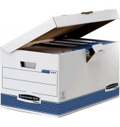 Archivbox Bankers Box 1141501, weiß/blau, Recyclingkarton