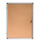 Schaukasten ENCLORE VT610101150, 4xA4 (A2), braun/silber, Kork, pinnbar