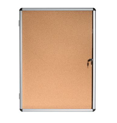 Schaukasten ENCLORE VT610101150, 4xA4 (A2), braun/silber, pinnbar