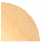 Verkettungsplatte VLE, 80x80cm (BxT), Viertelkreis, ahorn, 25mm