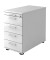 Standcontainer Solid VSC50/W/W/RE Holz weiß, 4 normale Schubladen, mit extra Utensilienauszug, abschließbar
