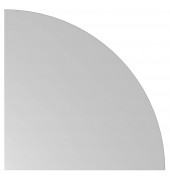 Verkettungsplatte VLE, 80x80cm (BxT), Viertelkreis, grau, 25mm