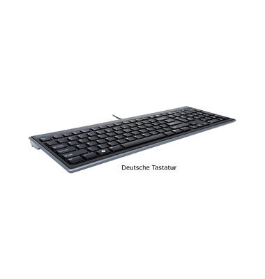 PC-Tastatur Advance Fit K72357DE, mit Kabel (USB), schwarz